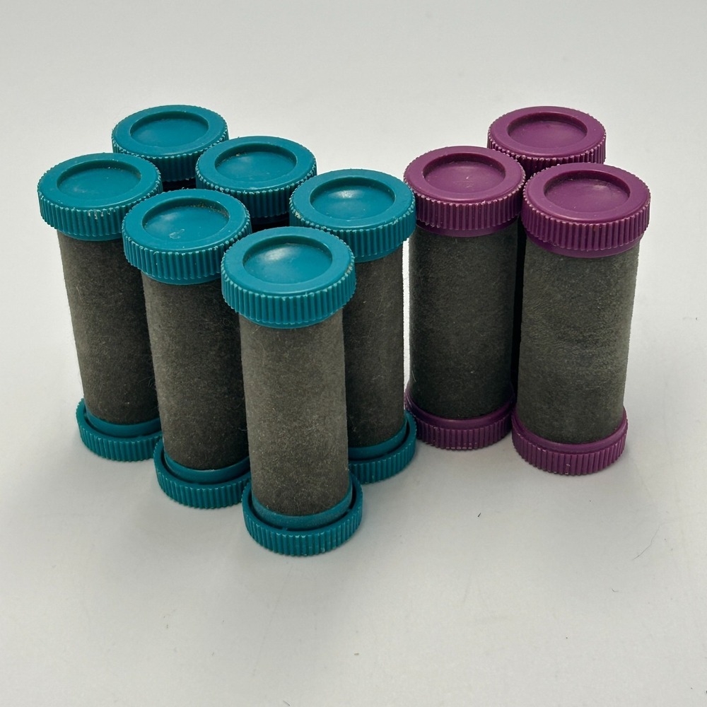 Vidal Sassoon VS371 Flocked Replacement Rollers Hot Curlers Gray Vintage Lot 9
